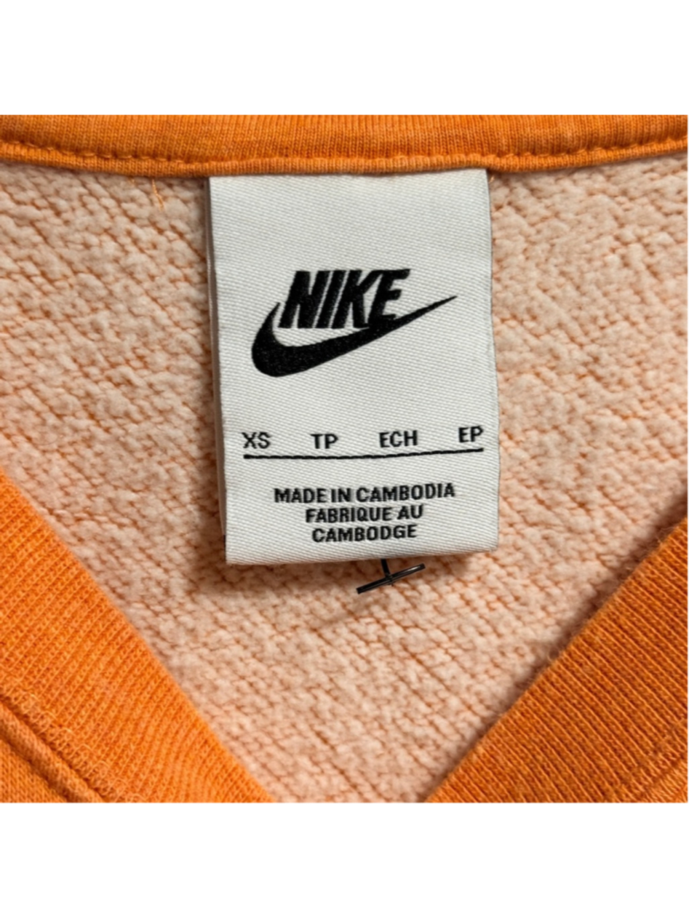 Nike Women’s Heather Orange Sweatshirt with White Logo Size XS - Picture 3 of 9